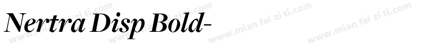 Nertra Disp Bold字体转换